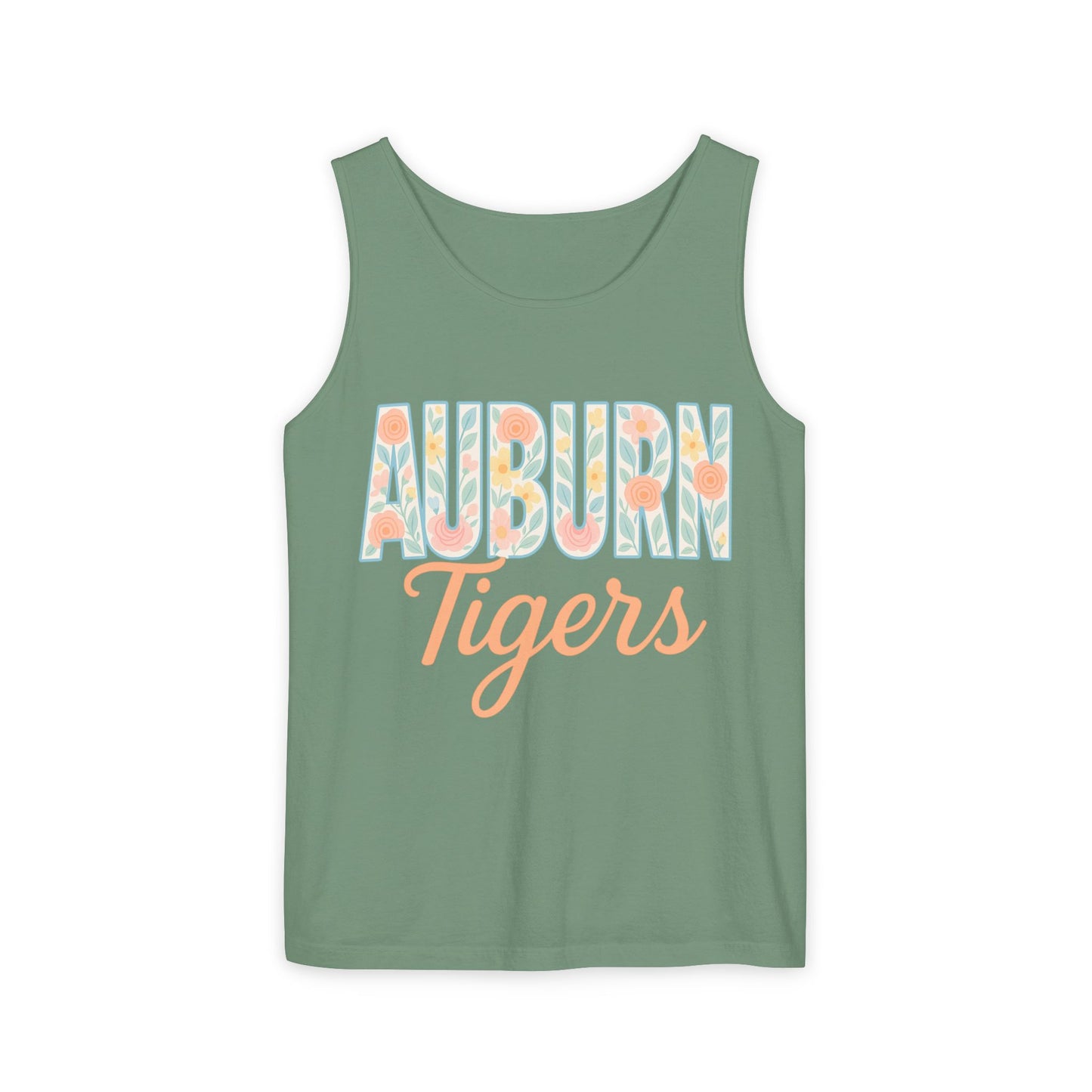 Auburn Tigers Garment-Dyed Tank Top, Summer Fashion, Sports Apparel, College Gear, Gifts for Students, Comfort Colors