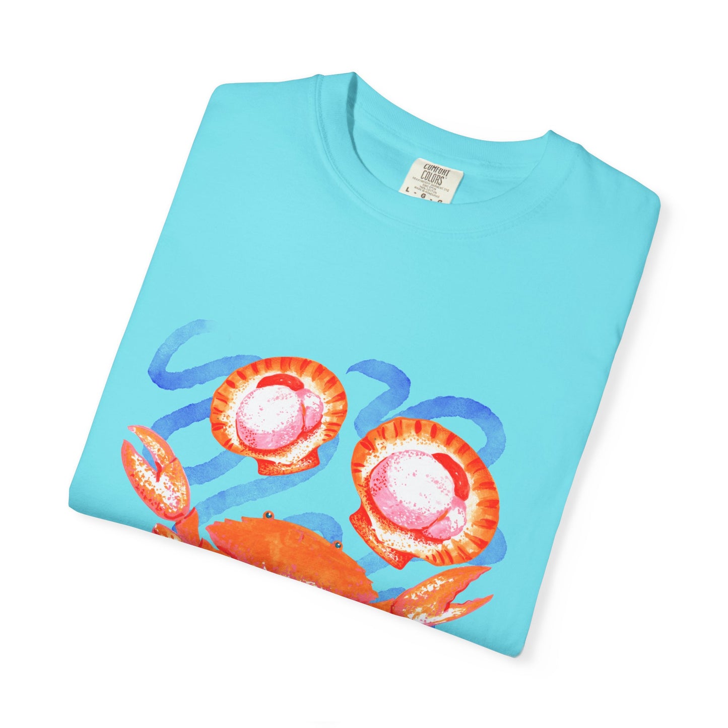 Retro Seafood Graphic T-Shirt - Fresh Catch Comfort Colors Tee
