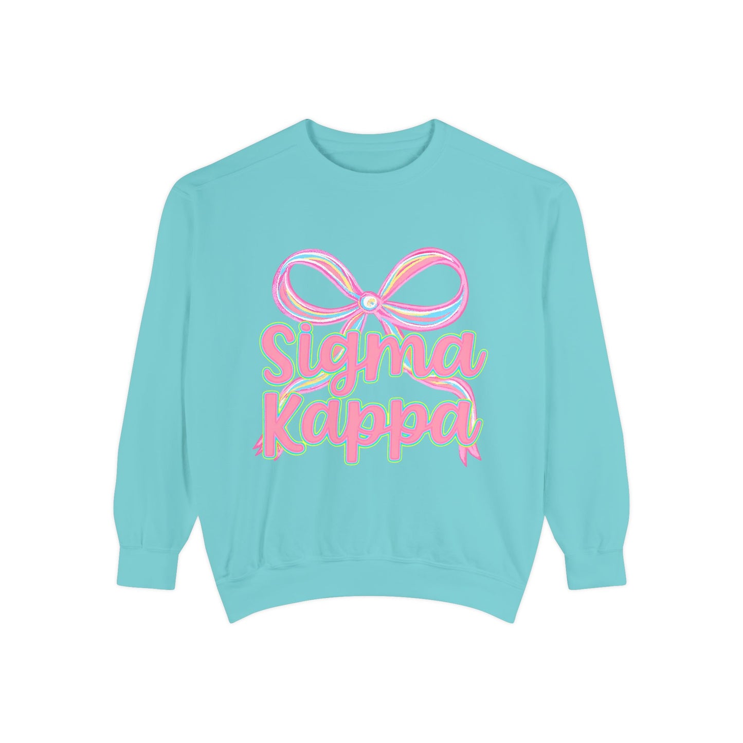 SigmaKappa Garment-Dyed Sweatshirt, Sorority Sweatshirt, College Apparel, Gift for Sorority Sisters, Cute Casual Wear
