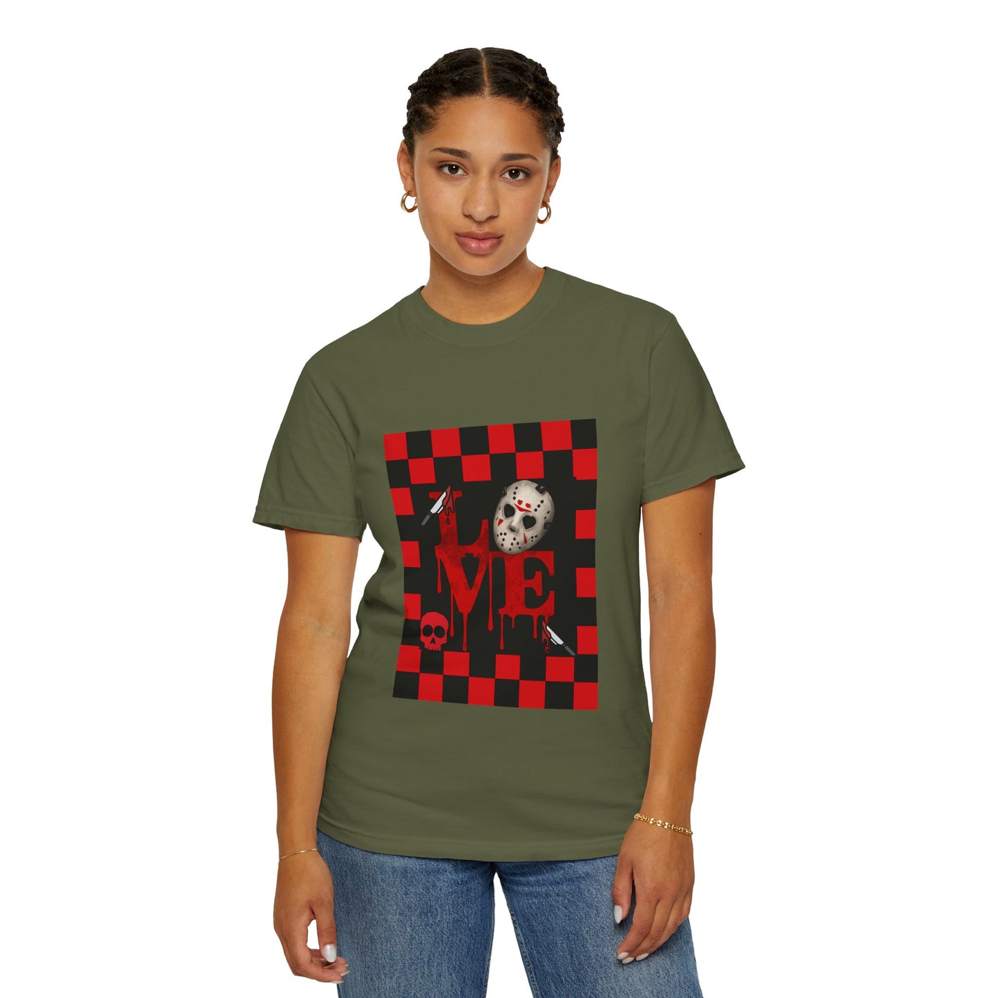 Scary Movie Mask Love Print T-Shirt