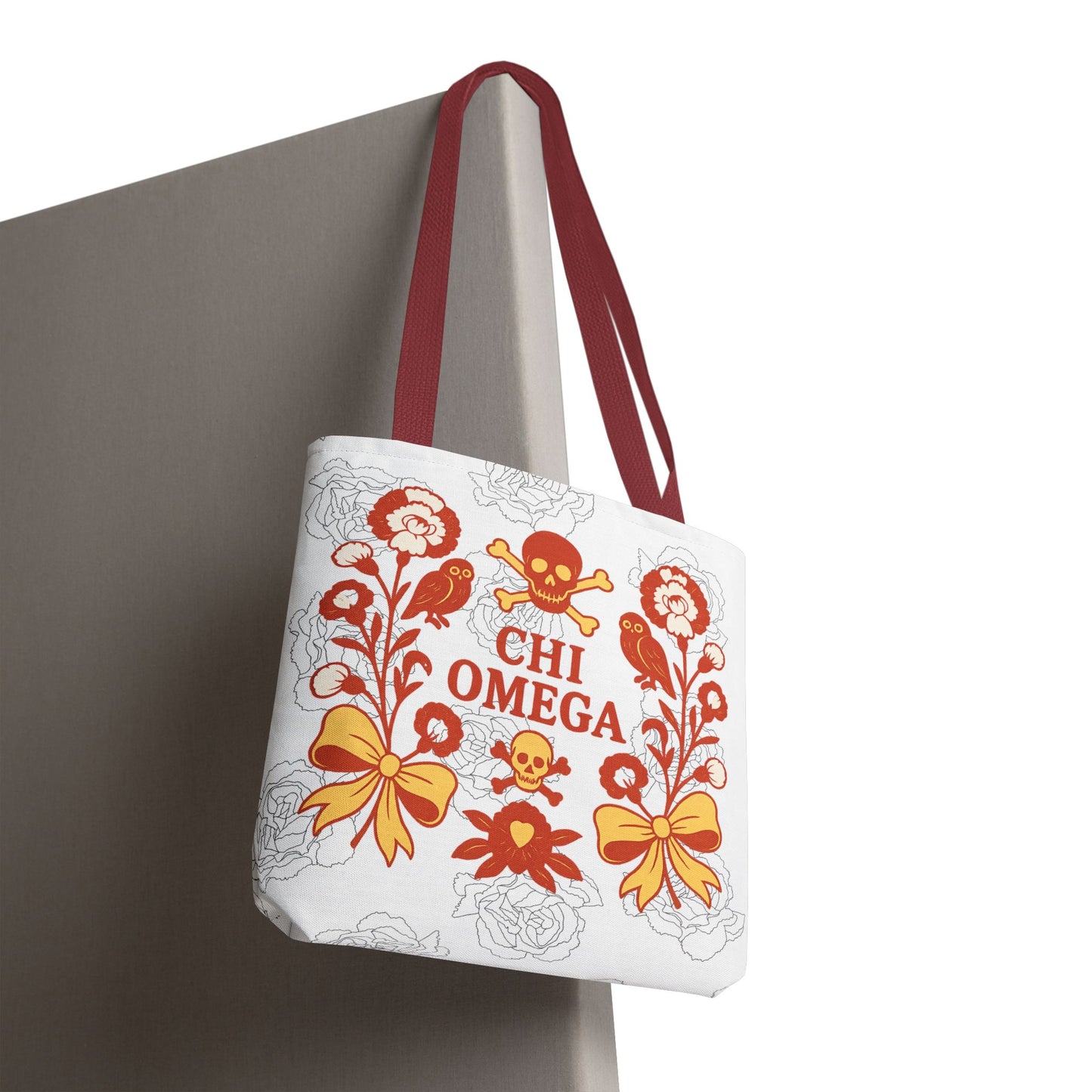Chi Omega Floral Tote Bag