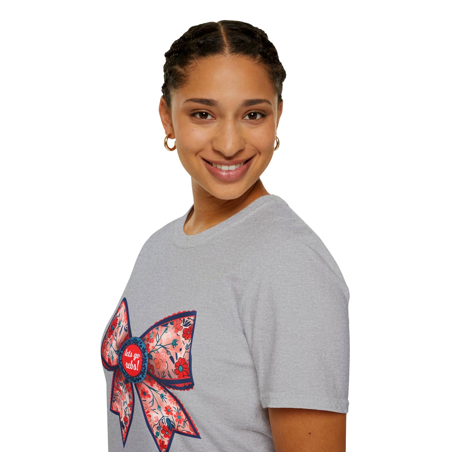 Go rebs coquette bow, Floral Bow T-Shirt | Gift for Her, Casual Wear, Birthday Party, Spring Fashion, Cute Graphic Tee