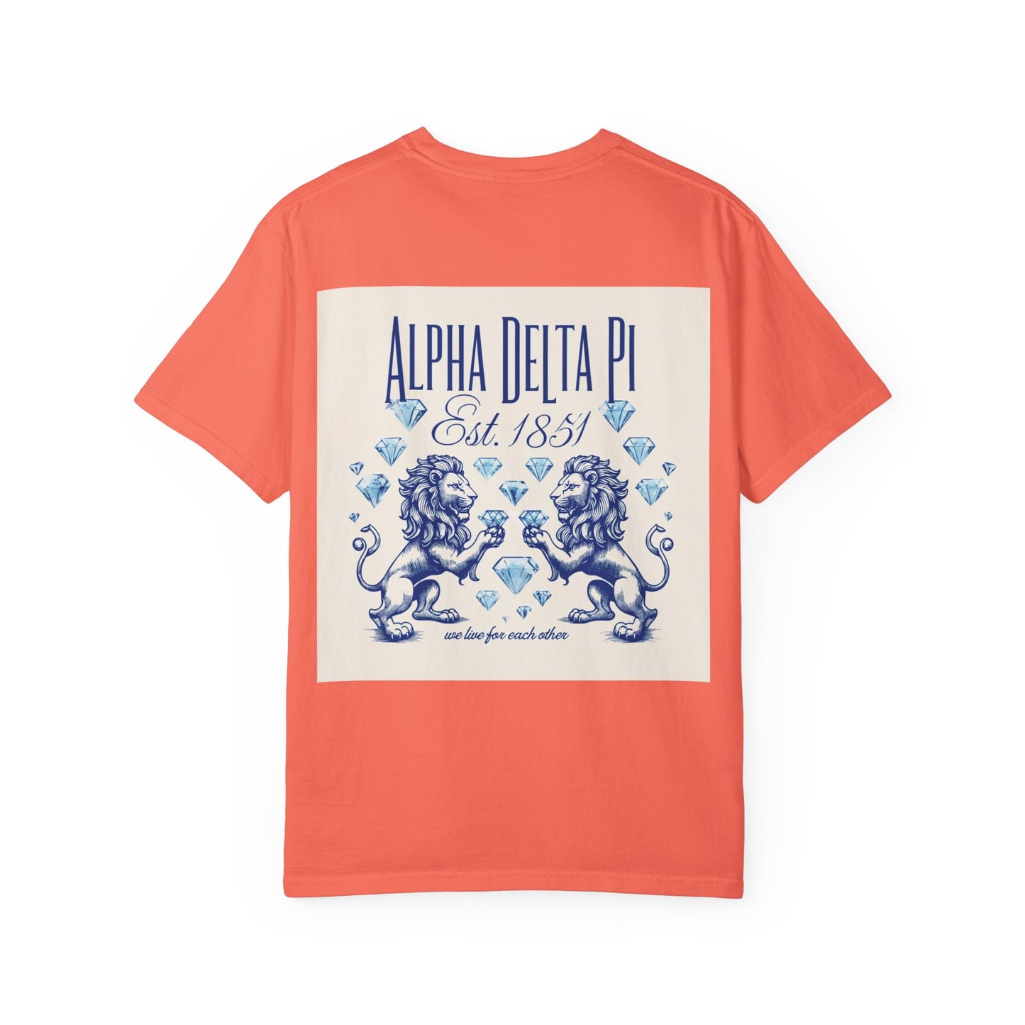 Alpha Delta Pi T-Shirt, Sorority Shirt, College Apparel, Greek Life Gift, Unisex Garment-Dyed Tee