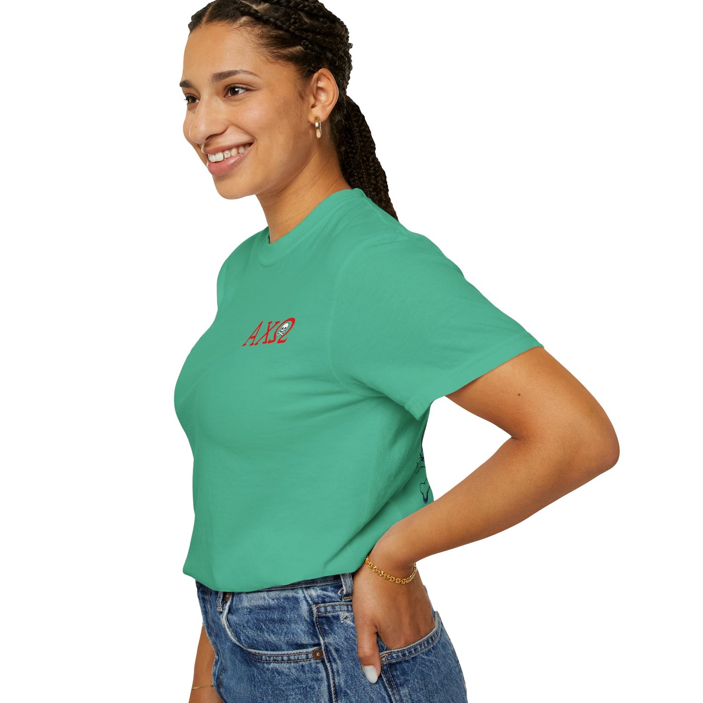 Alpha Chi Omega Garment-Dyed T-shirt, Unisex College Apparel, Sorority Shirt, Graduation Gift, Vintage Style Tee