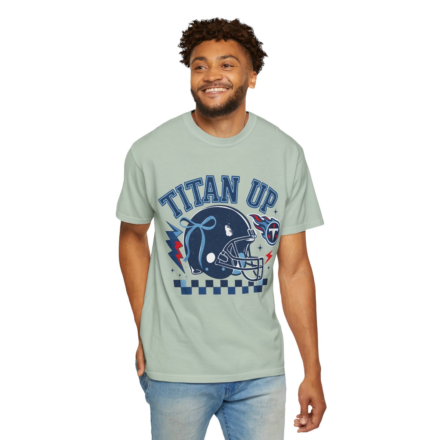 titan up tennessee Unisex Football Tee, Titan Up Shirt for Game Day, Casual Sportswear, Tailgating Apparel, Gift for Fans, Team Spirit Top