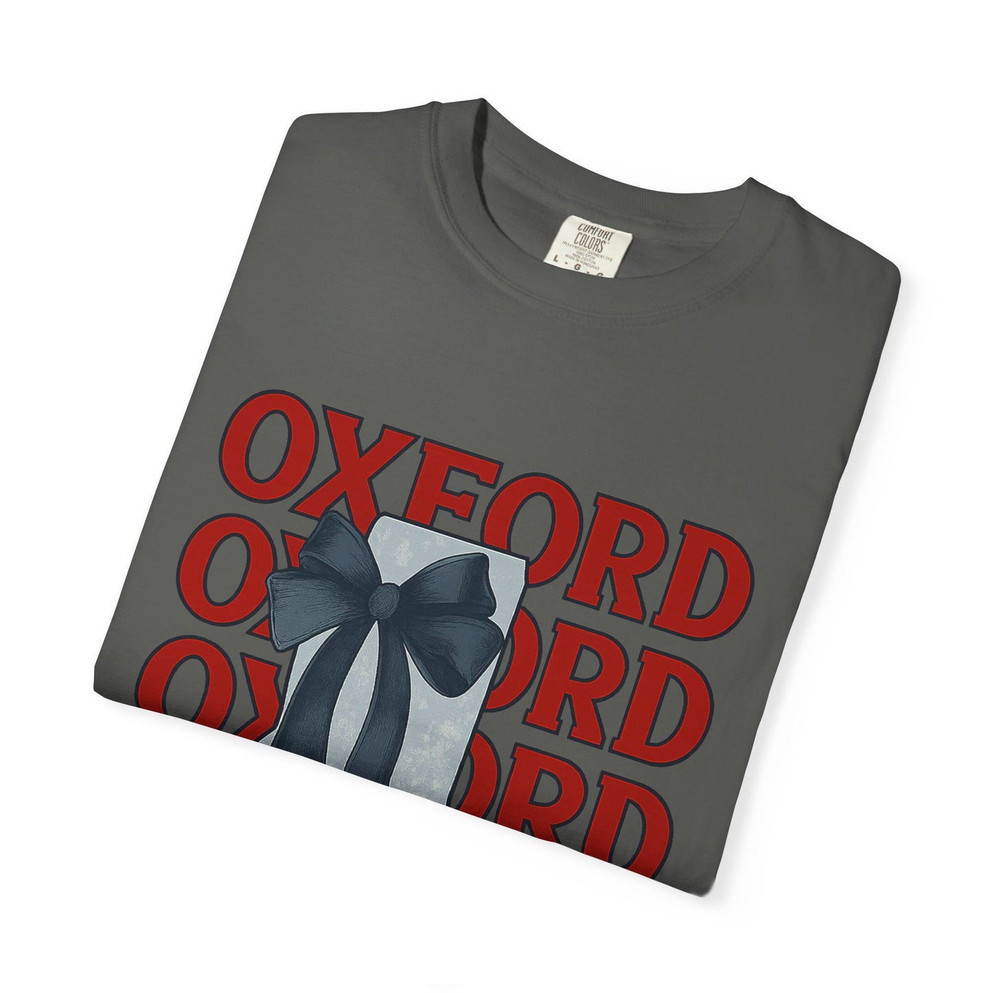 Oxford Bow Graphic Tee, Casual Unisex T-shirt, Gift for Students, College Apparel, Trendy Fashion Top, Birthday Gift