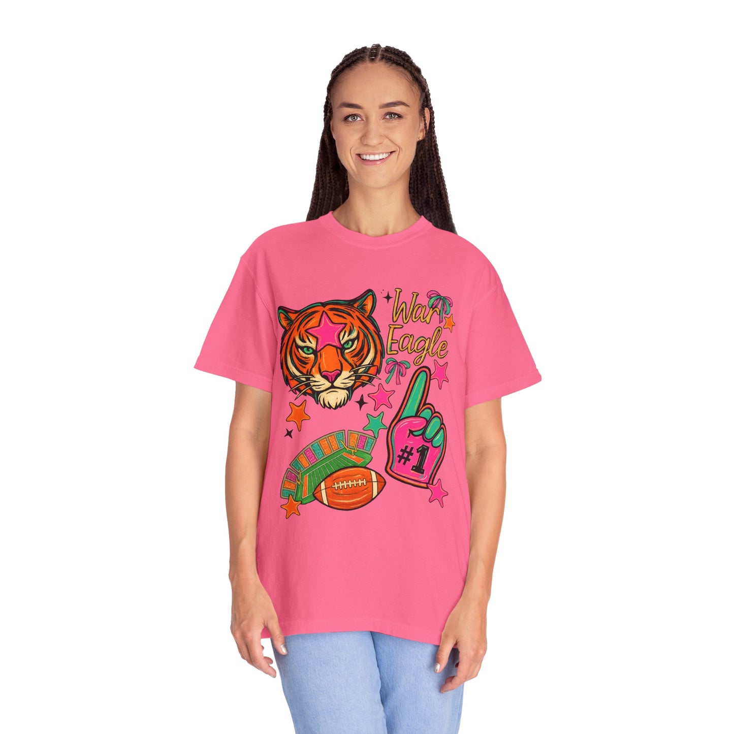 Vintage Preppy Tiger Football Game Day Unisex T-shirt