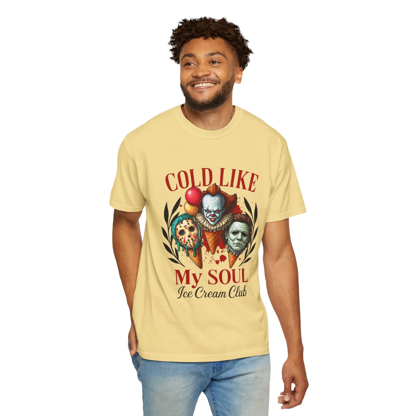 Chilling Soul T-Shirt, Vintage Horror Tee, Unisex Graphic Shirt, Ice Cream Lovers Gift, Fun Movie Merch