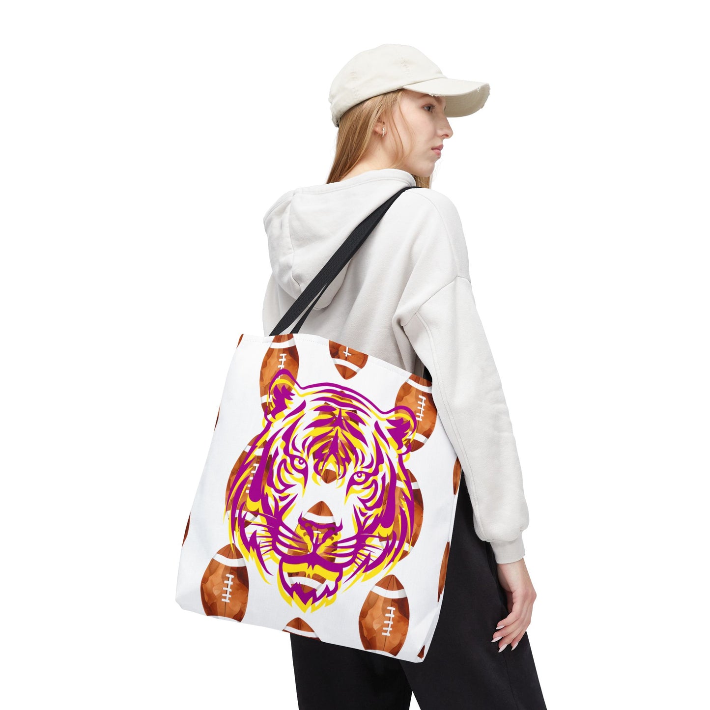 Vibrant Tiger Print Tote Bag - LSU Fans Gift