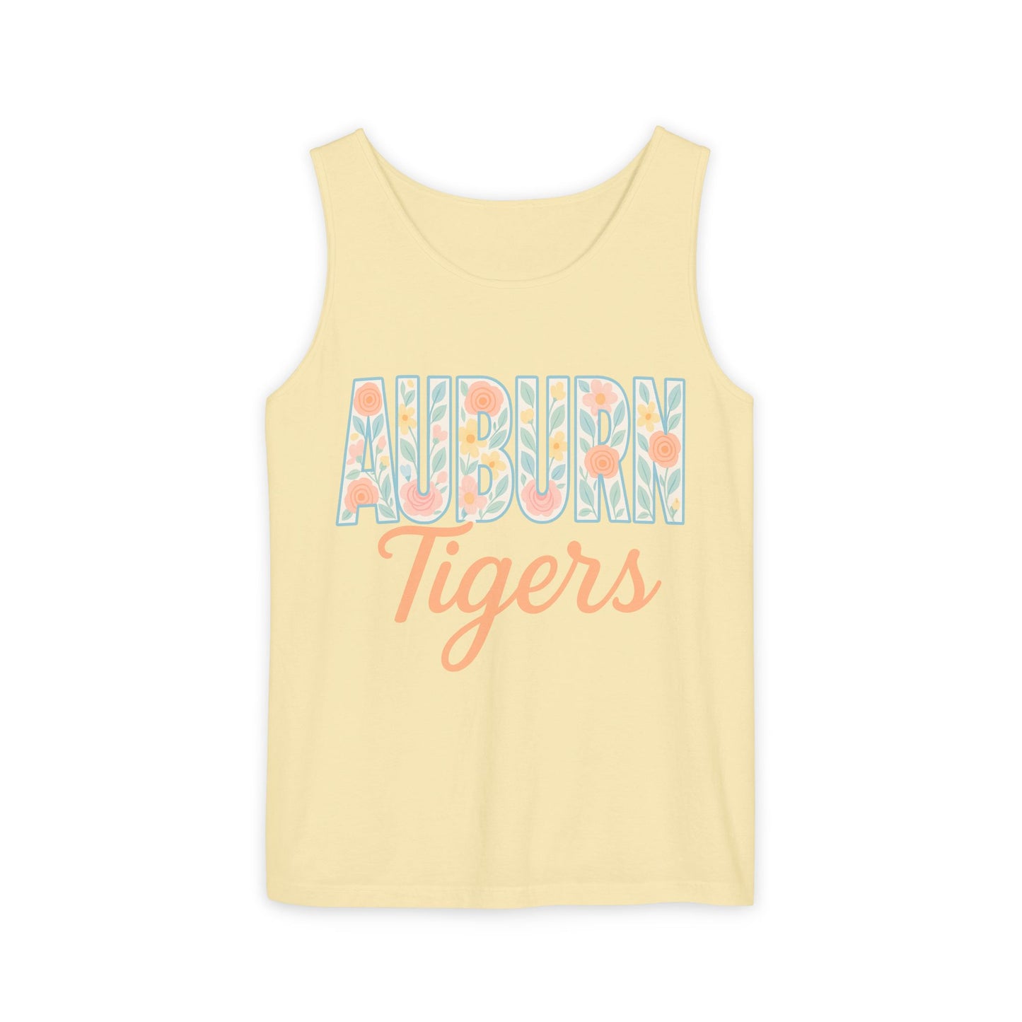 Auburn Tigers Garment-Dyed Tank Top, Summer Fashion, Sports Apparel, College Gear, Gifts for Students, Comfort Colors