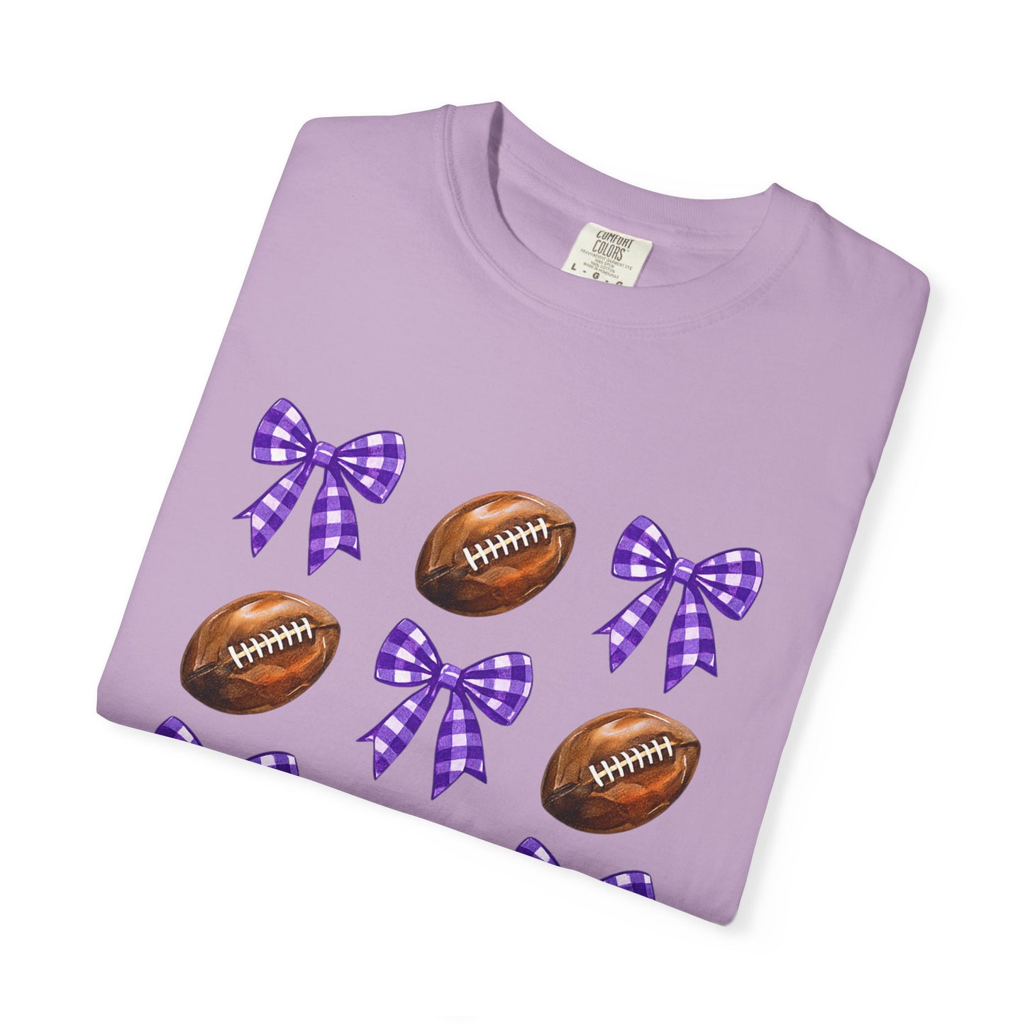 Texas Football Unisex T-Shirt with Purple Bows - Game Day Sports Apparel for Horned Frogs Fans