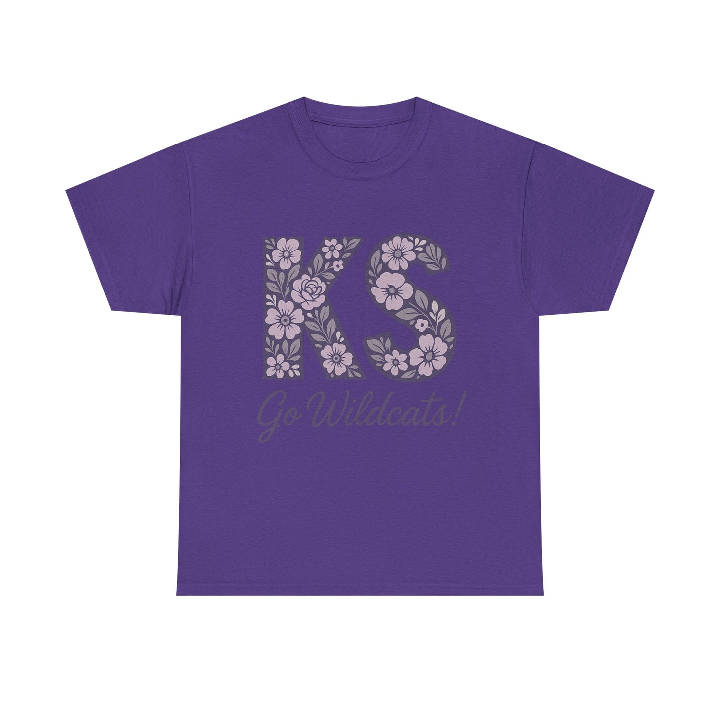 KS Floral Team Spirit Tee: Celebrate Kansas State Wildcats in Style, Perfect for Sports Events, Gifts, & Casual Wear