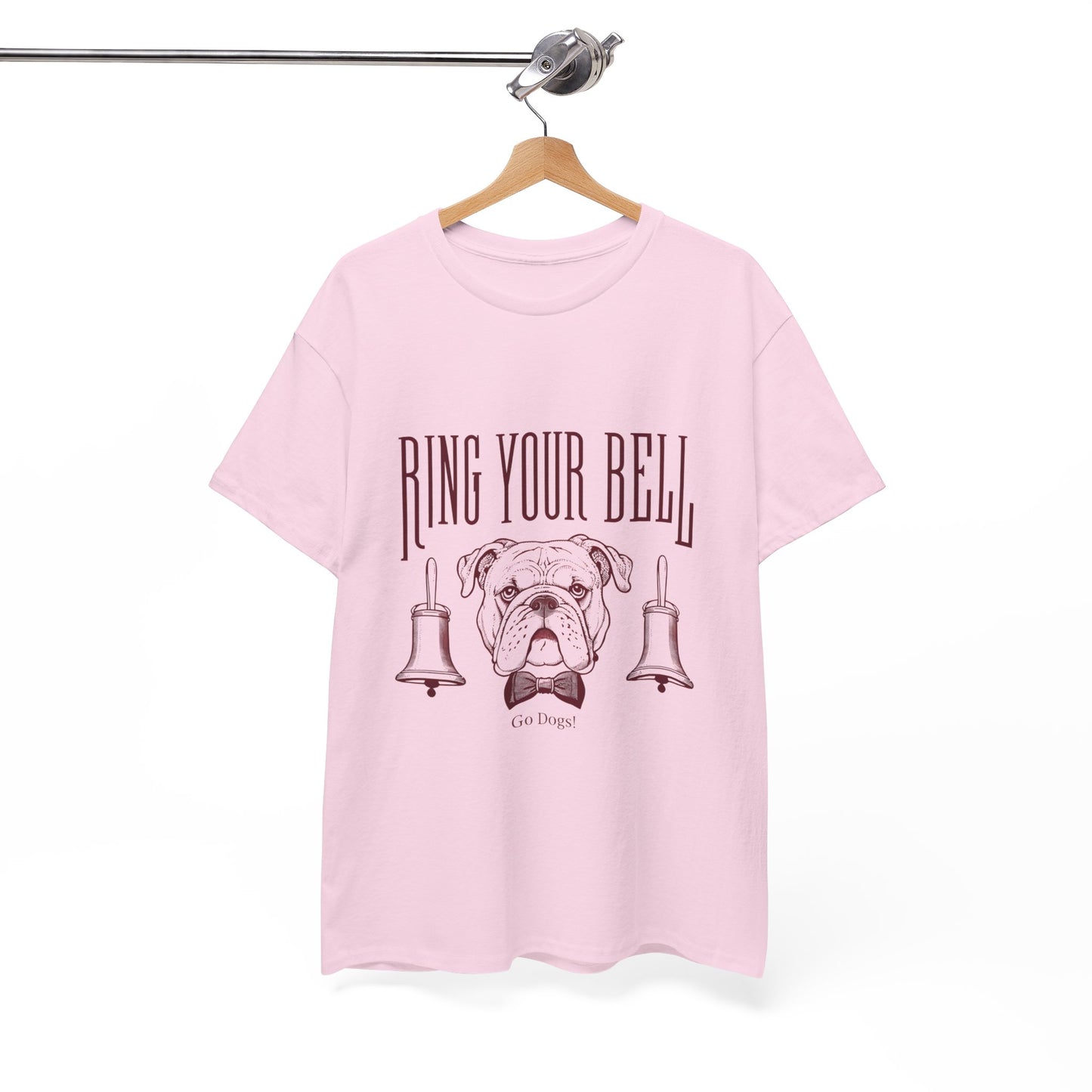 Dog Lover's Unisex Heavy Cotton Tee | 'Ring Your Bell' Shirt, Bulldog Tee, Pet Owner Gift, Funny Dog Apparel, Casual Wear
