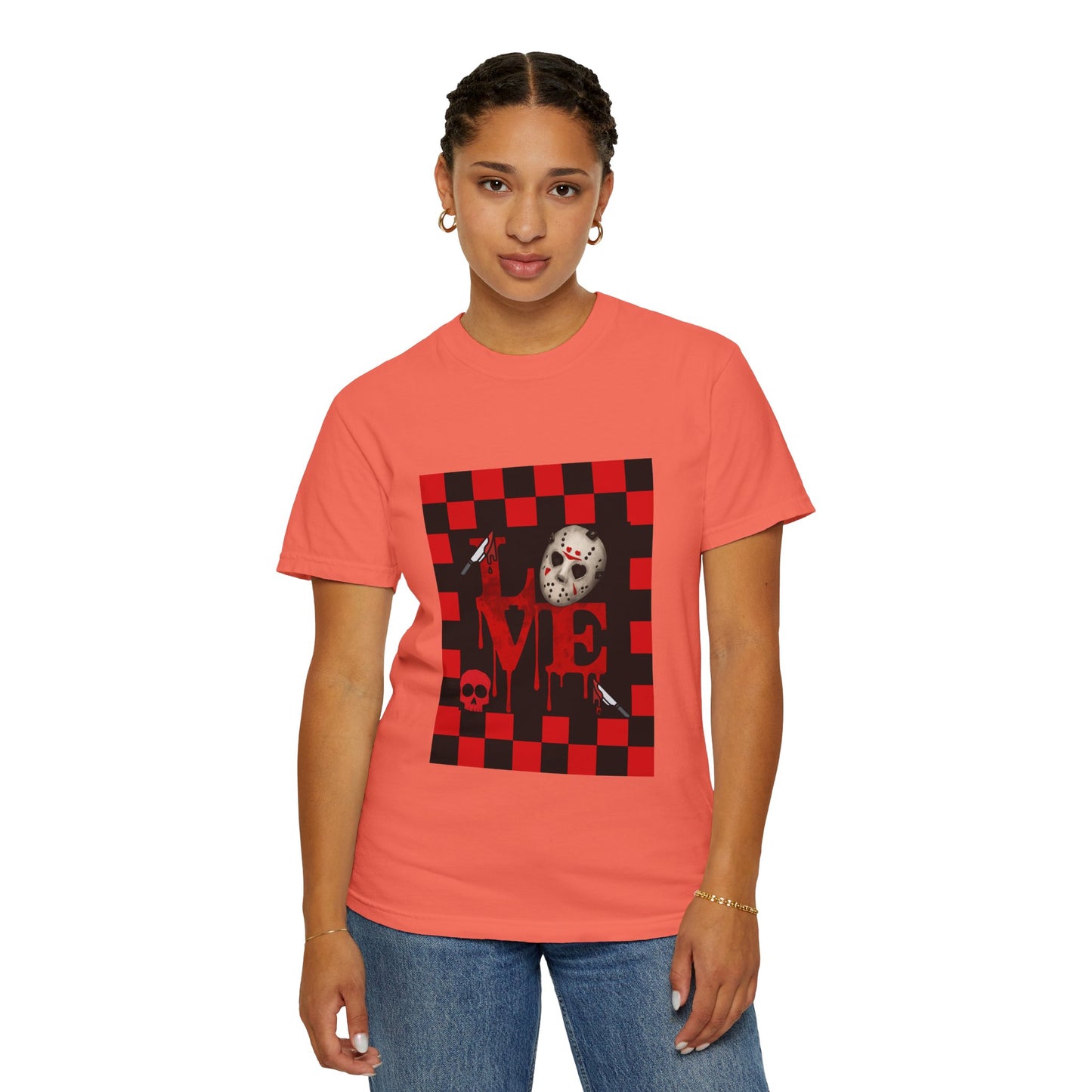 Scary Movie Mask Love Print T-Shirt