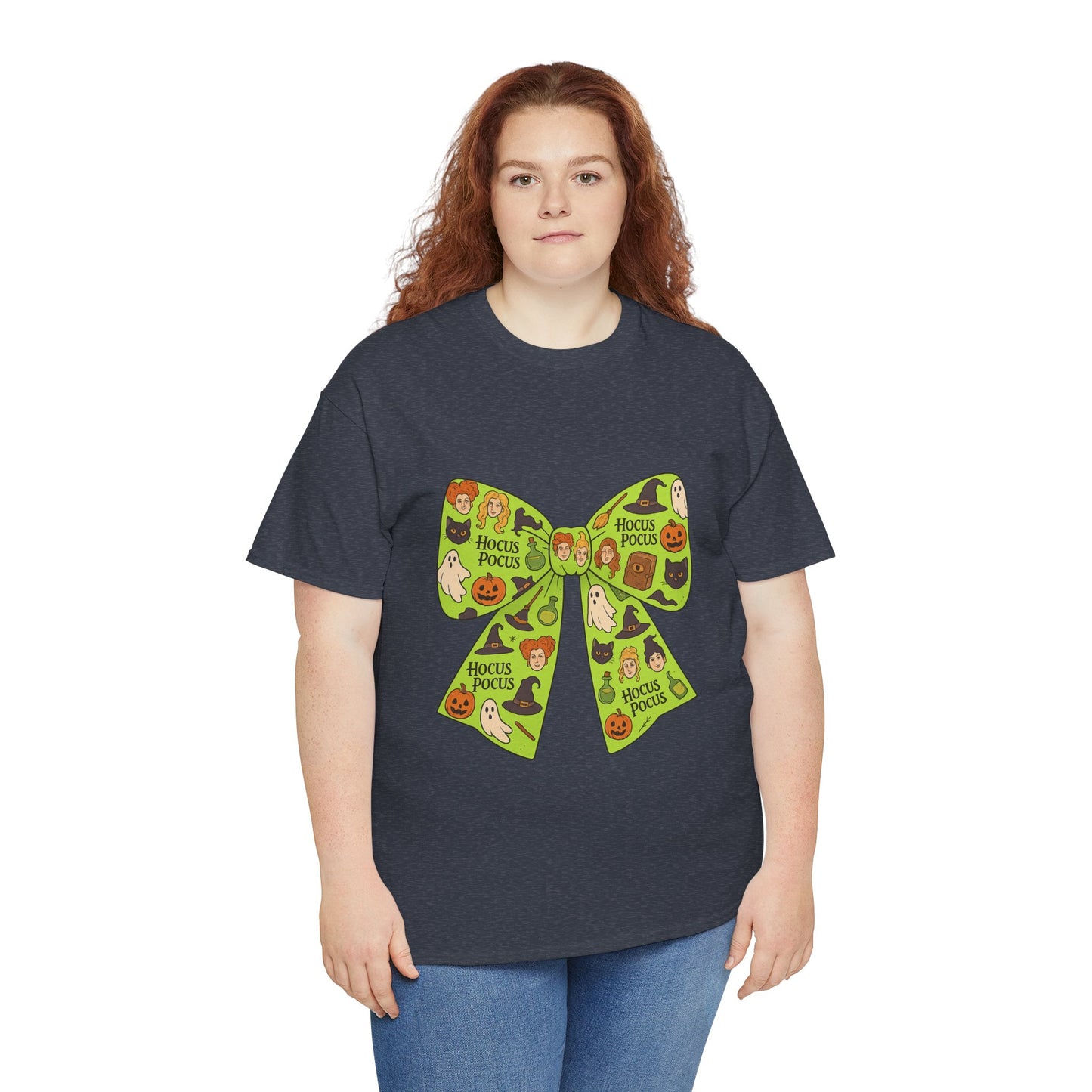 Halloween Graphic Tee, Spooky Season Unisex Shirt, Hocus Pocus Bow Tee, Autumn Style Shirt, Trick or Treat Apparel