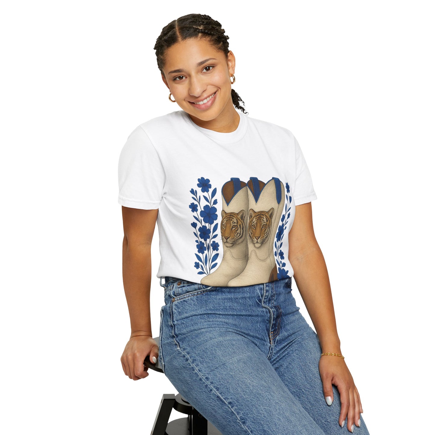 Graphic T-Shirt - Cowboy Boots & Tigress, Unisex Tee, Vintage Country Style-Memphis Tiger Fan