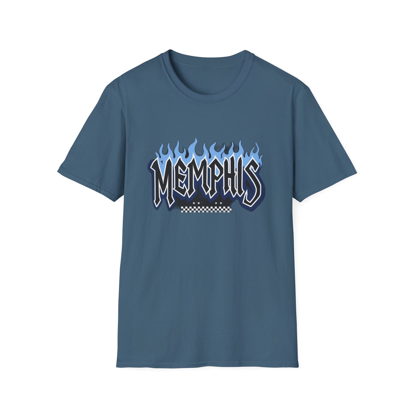 Memphis Flame Graphic T-Shirt, Unisex Tee, Casual Wear, Gift for Music Lovers, Summer Fashion, Graphic Design Shirt