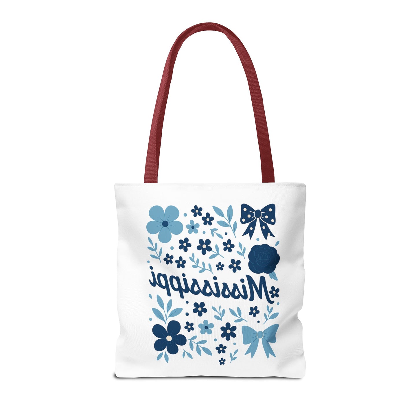 Floral Mississippi Tote Bag | Eco-Friendly Shopping Bag, Beach Tote, Gift for Her, Travel Companion, Custom Flower Design