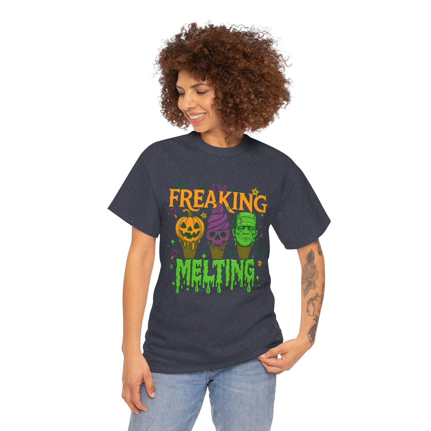 Halloween Unisex Heavy Cotton Tee, Fun Fall Shirt, Halloween Costume Top, Spooky Party Tee, Trick or Treat Apparel