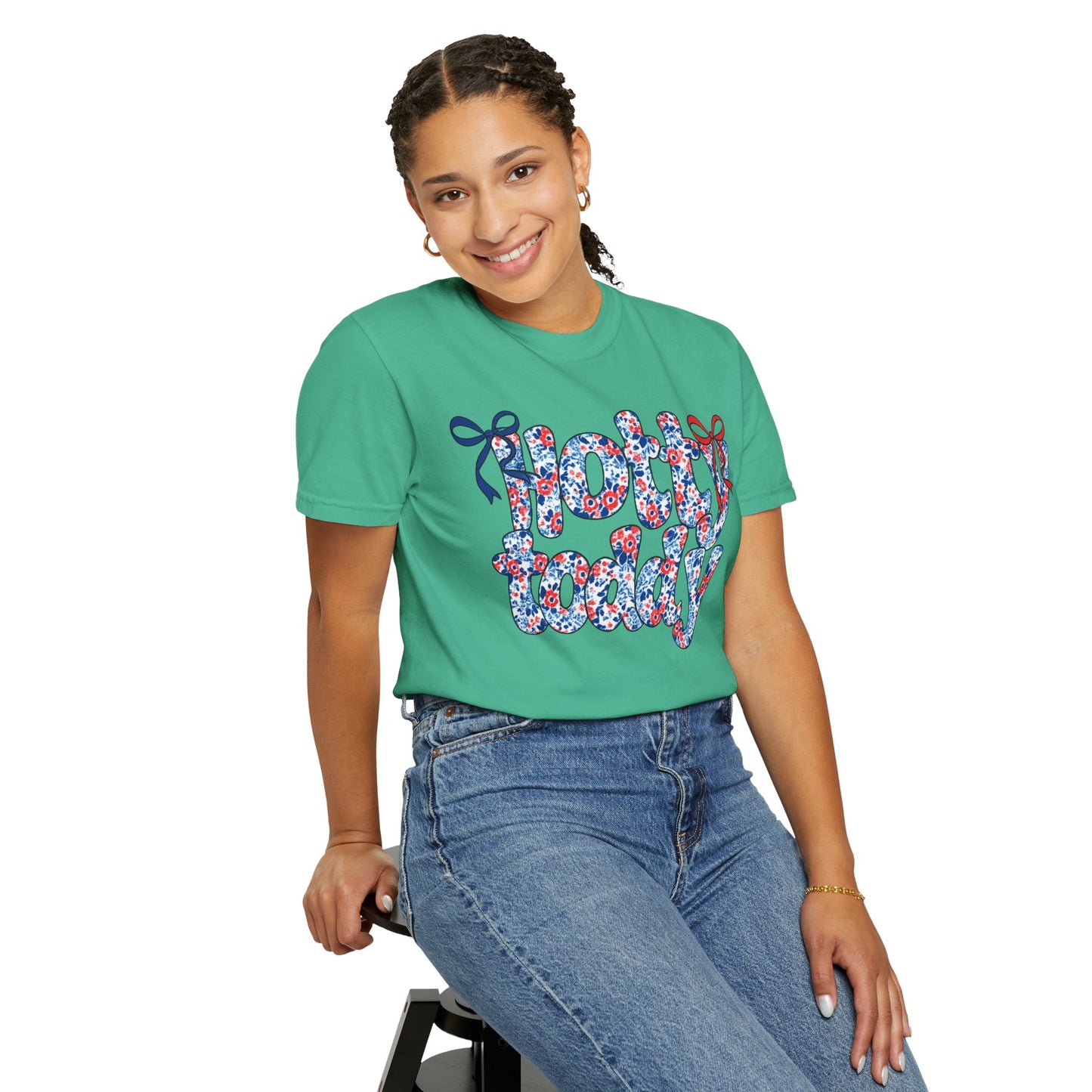 Floral Hotty Toddy Coquette Bow T-Shirt