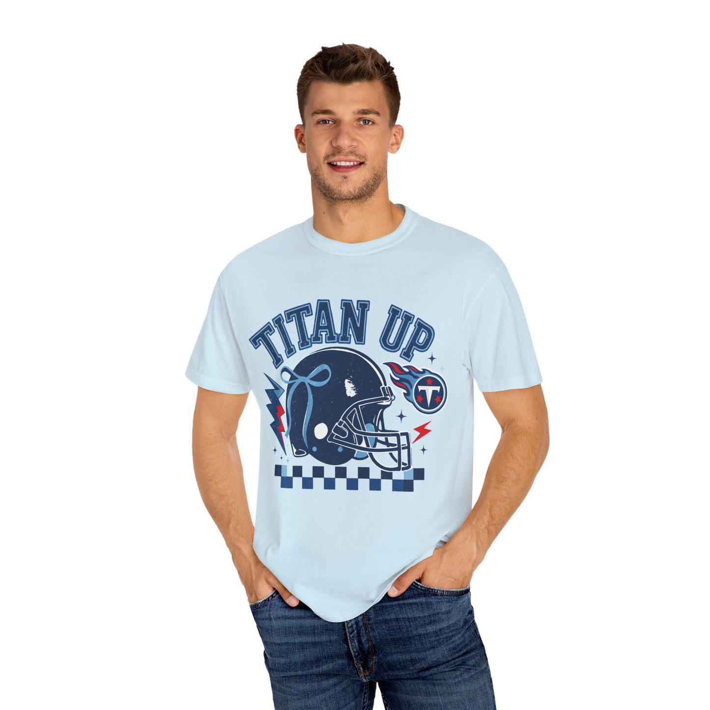 titan up tennessee Unisex Football Tee, Titan Up Shirt for Game Day, Casual Sportswear, Tailgating Apparel, Gift for Fans, Team Spirit Top