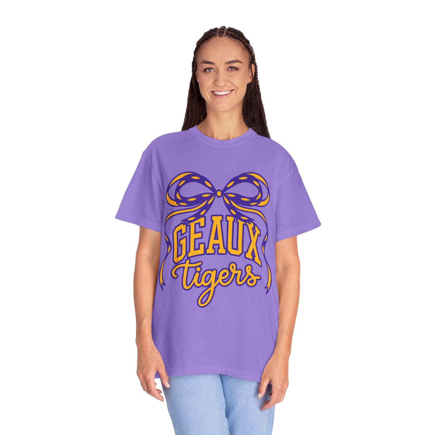 Géaux Tigers Garment-Dyed T-Shirt, Unisex Tee, LSU Spirit Wear, College Apparel, Game Day Outfit, Casual Style