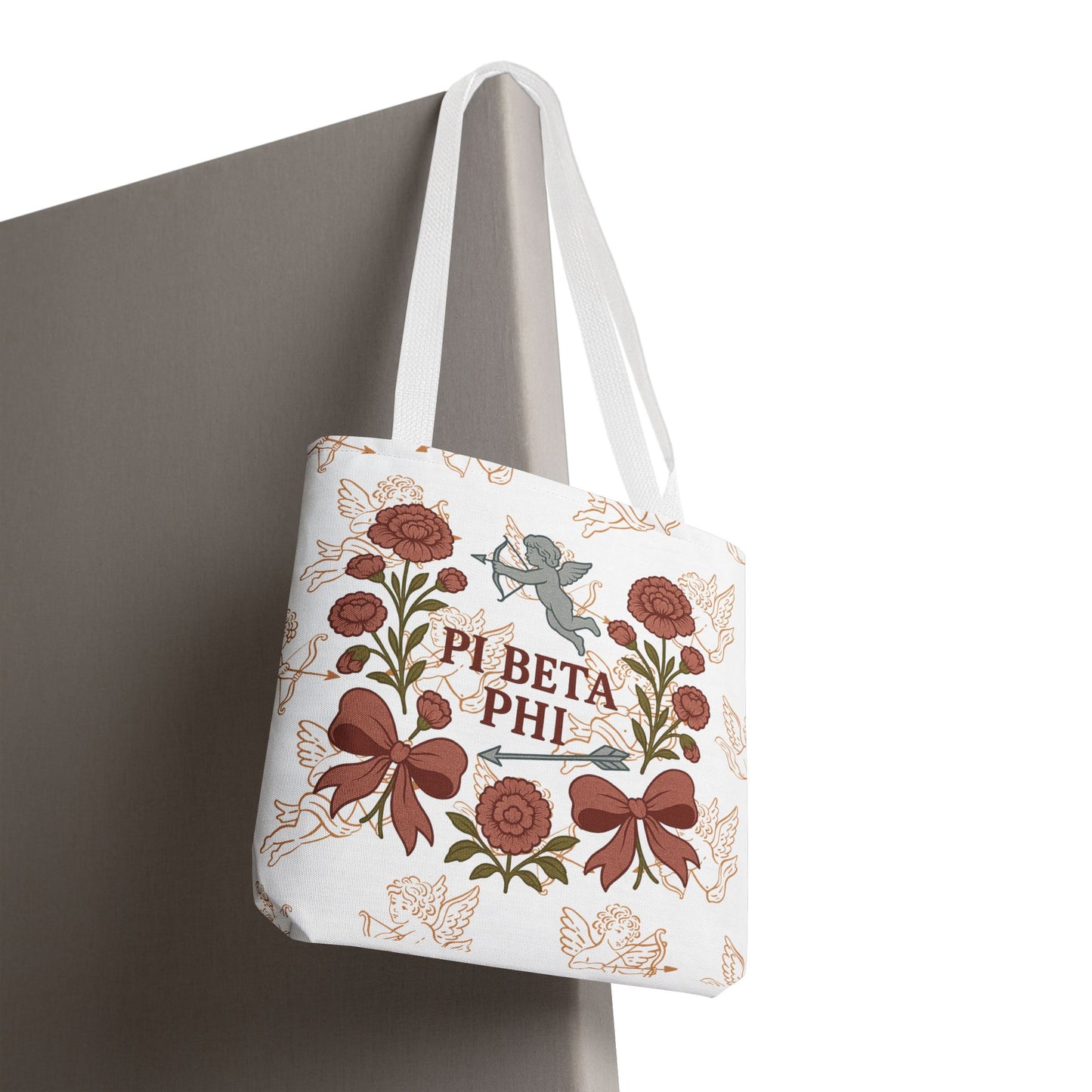 Floral Pi Phi Sorority Tote Bag