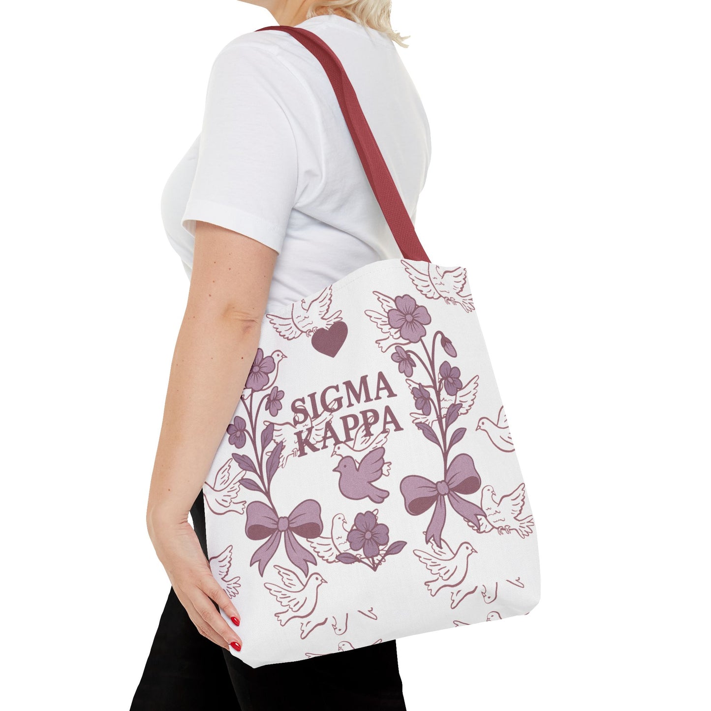 Sigma Kappa Floral Tote Bag | Sorority Gift, Eco-Friendly Carry-All, College Accessory, Stylish Shopping Bag, Chic Beach Tote