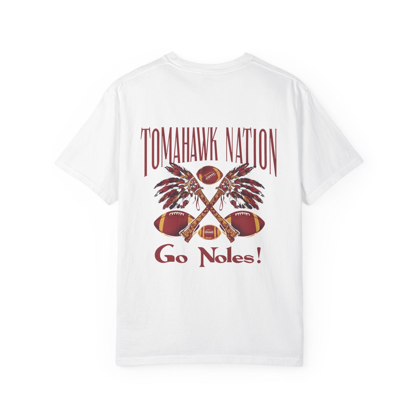 Tomahawk Nation T-Shirt, Unisex College Football Tees, Garment-Dyed Fan Apparel, Go Noles Spirit Wear, Game Day Outfit