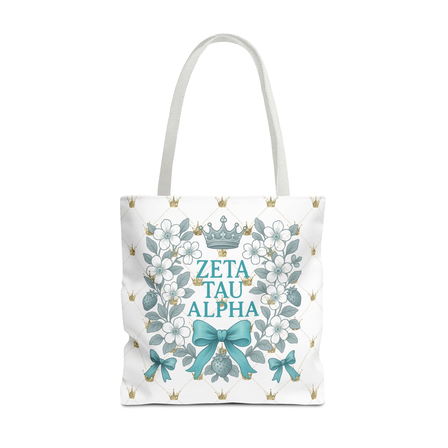 Zeta Tau Alpha Tote Bag | Sorority Bags, Floral Design, Gift for Sisters, Campus Essentials, Personalized Tote