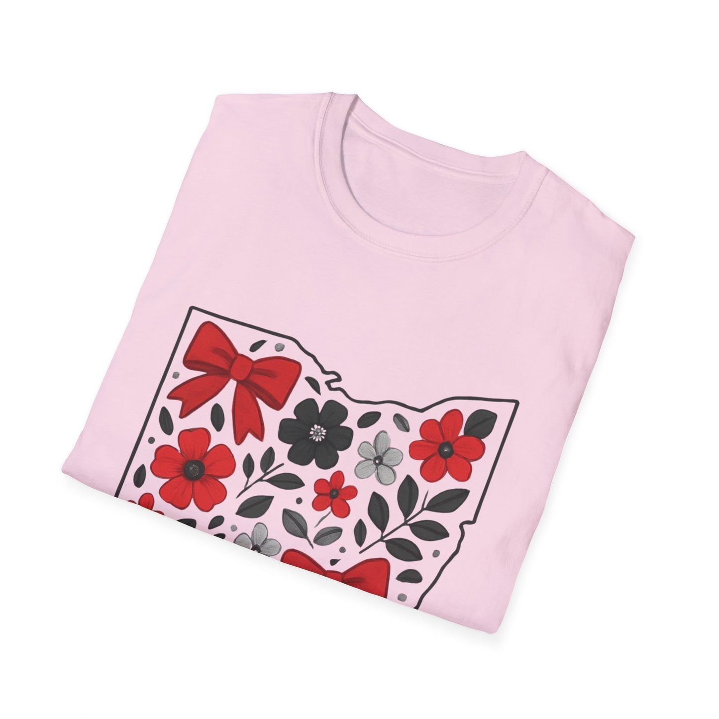Ohio Floral T-Shirt, Unisex Tees, Gift for Her, Vintage Style, Summer Wardrobe Essential, State Pride