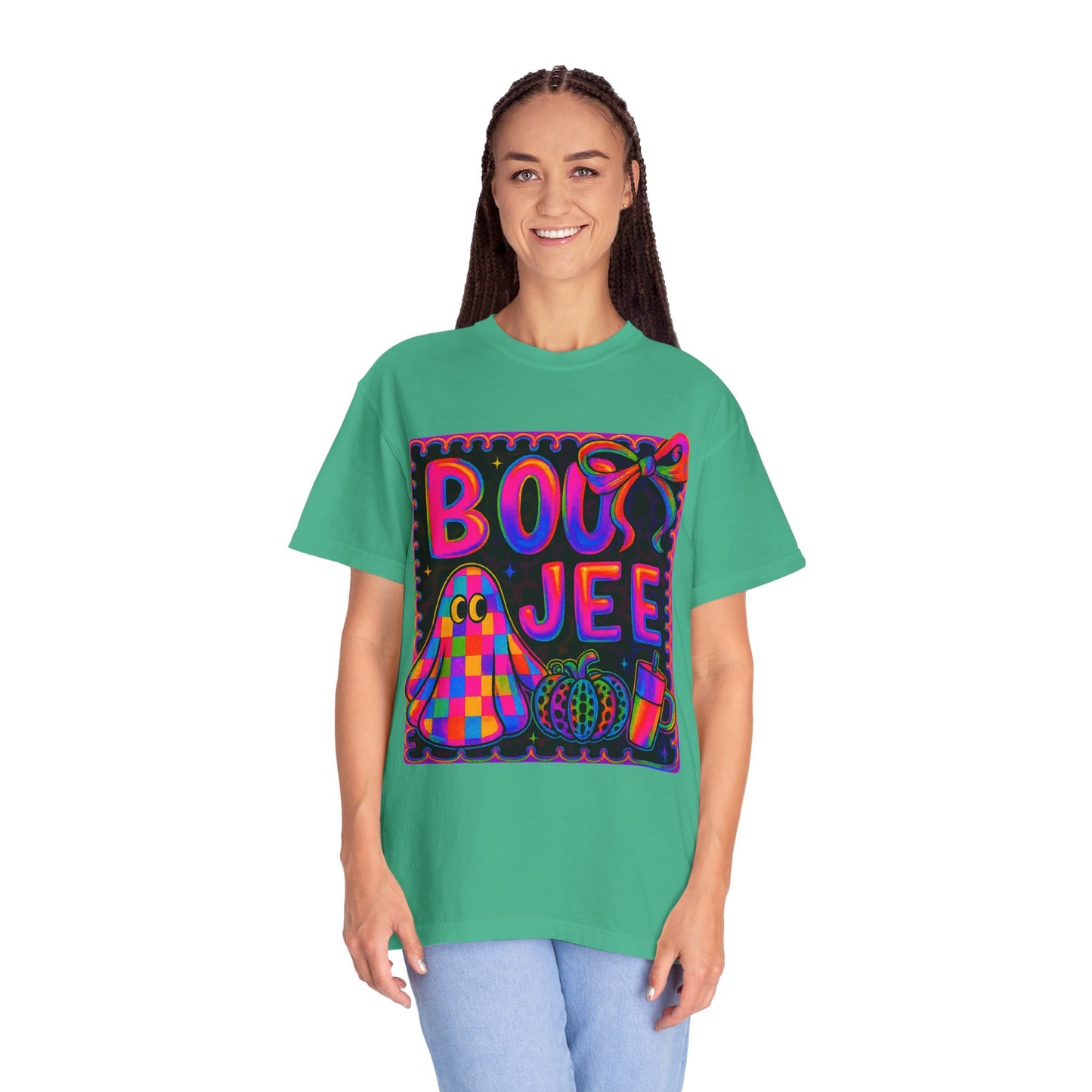 BOOJee Retro Comfort Colors, Garment-Dyed T-shirt, Colorful Graphic Tee, Unisex Streetwear, Fun Gift, Festival Fashion, Vegan Style