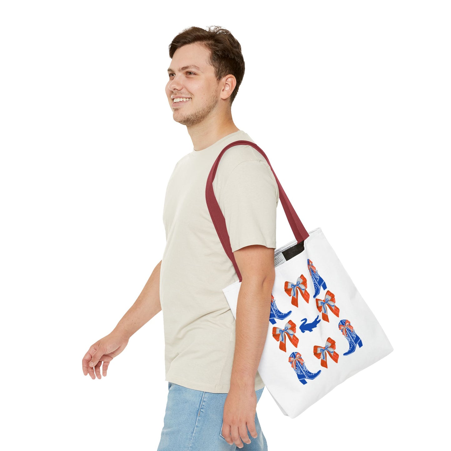 FL gators game day tote bag, UF fan gift, UF alumni, graduation gift, college student gift, chomp! chomp!, florida fan gift, florida game day, go gators