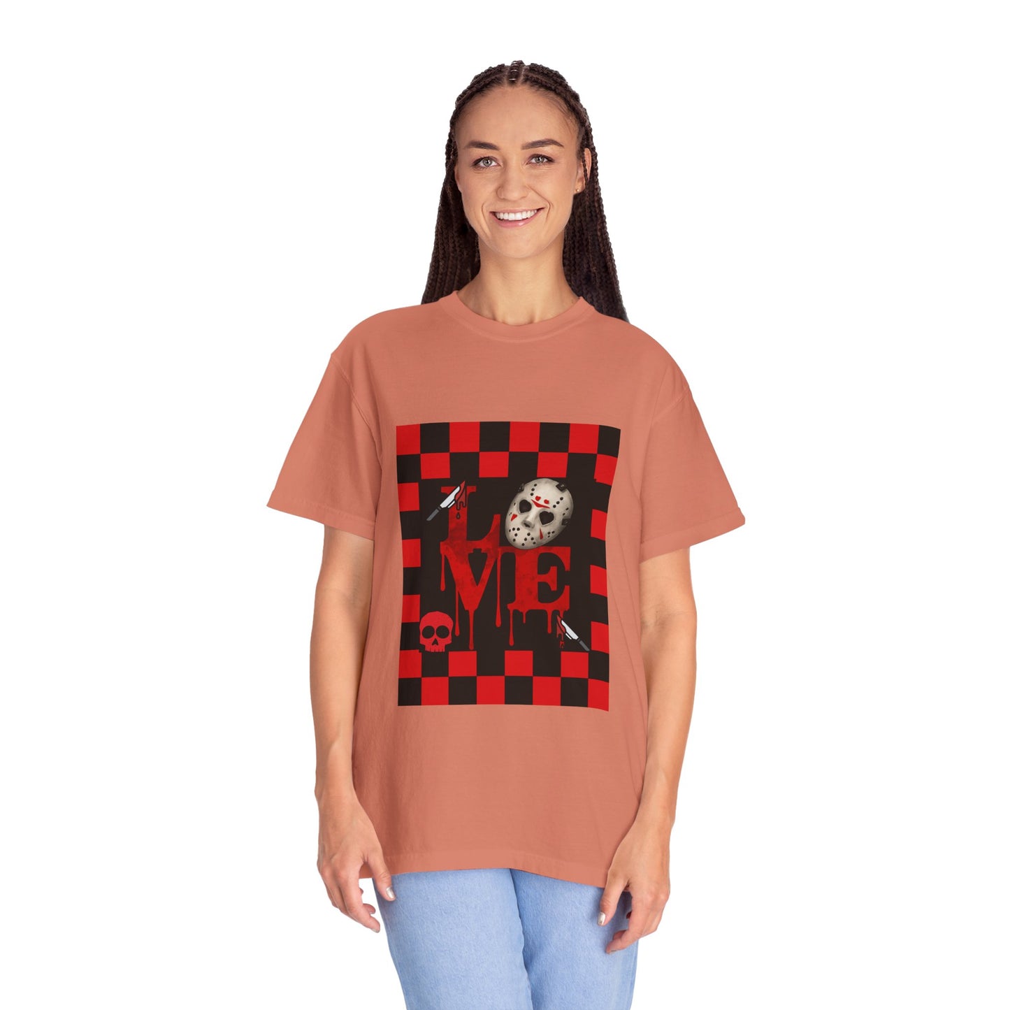 Scary Movie Mask Love Print T-Shirt