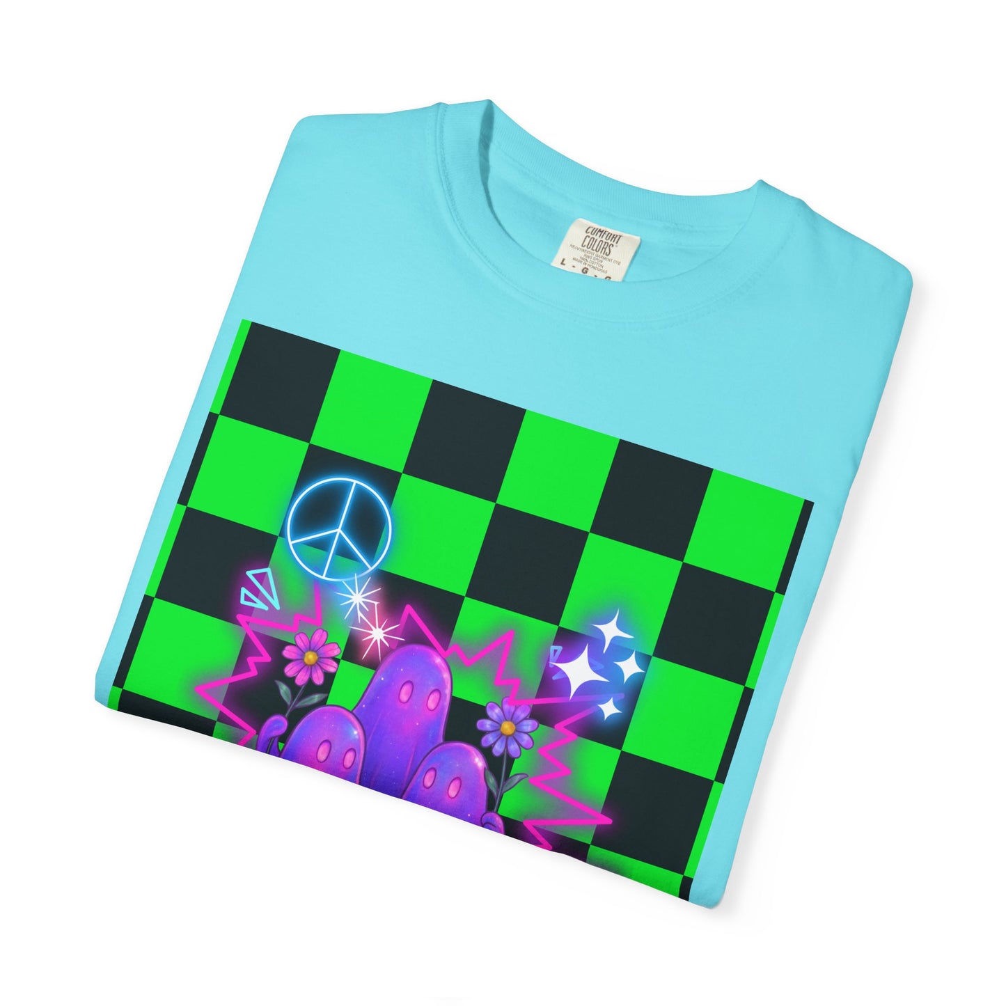 Vibrant Ghost Graphic Tee, Unisex T-shirt, Retro Vibe Shirt, Perfect for Halloween, Party Wear, Casual Style, Unique Gift