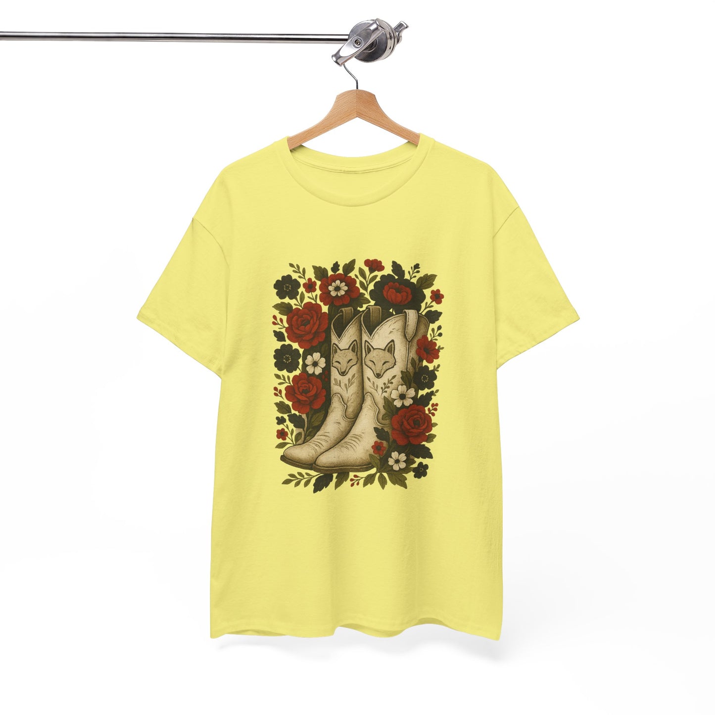 AR State Red Wolves Vintage Floral Cowboy Boots Tee