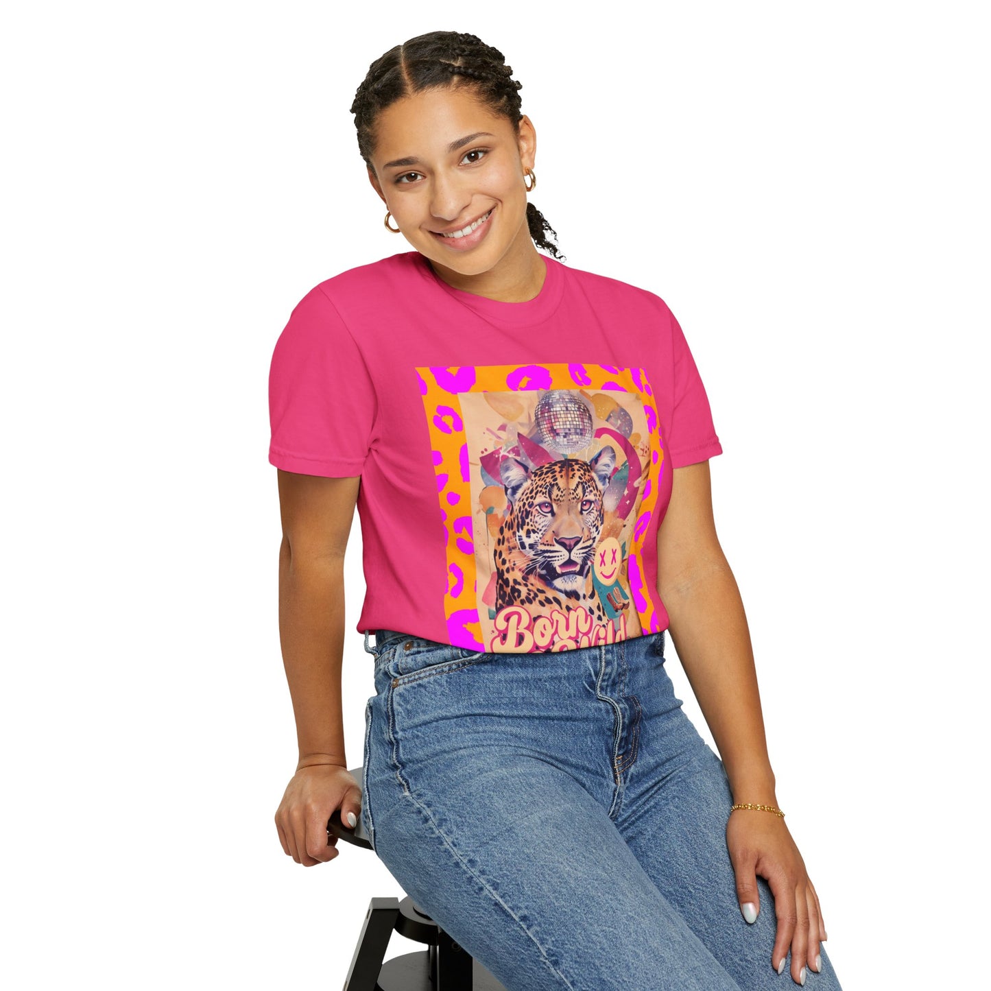 Bold Graphic T-Shirt: Born to Be Wild, Unisex Cotton Tee, Animal Lover Gift, Wild Spirit Apparel, Trendy Casual Wear, Unique Artist Design