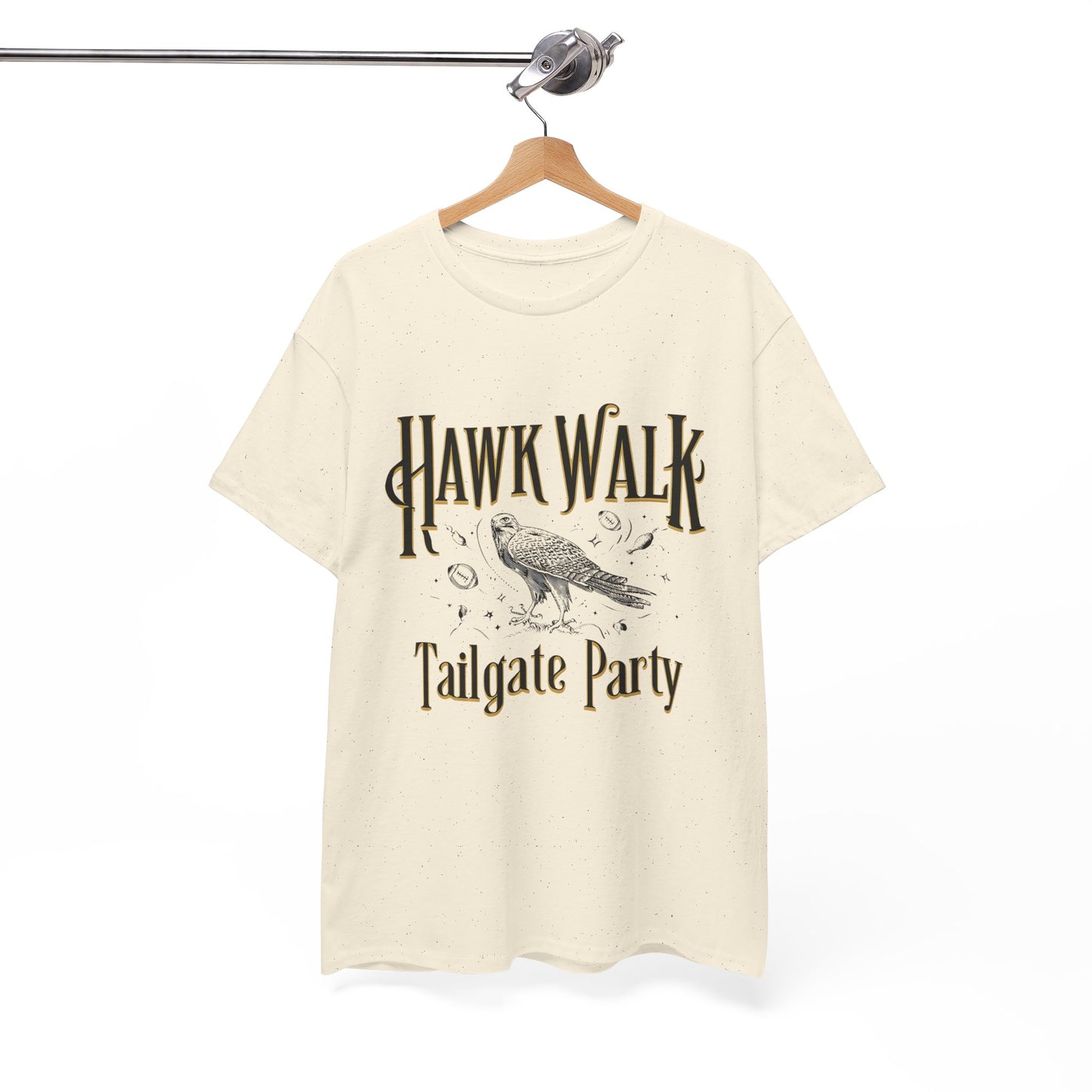 Hawk Walk Tailgate Tee, Unisex Cotton Shirt, Outdoor Event T-Shirt, Festival Wear, Bird Lover Gift, Sports Gathering Apparel