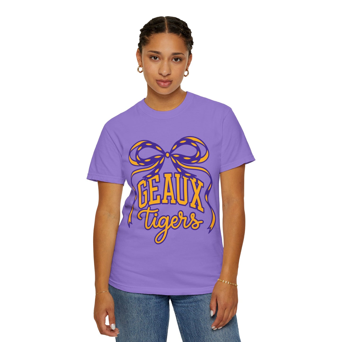 Géaux Tigers Garment-Dyed T-Shirt, Unisex Tee, LSU Spirit Wear, College Apparel, Game Day Outfit, Casual Style