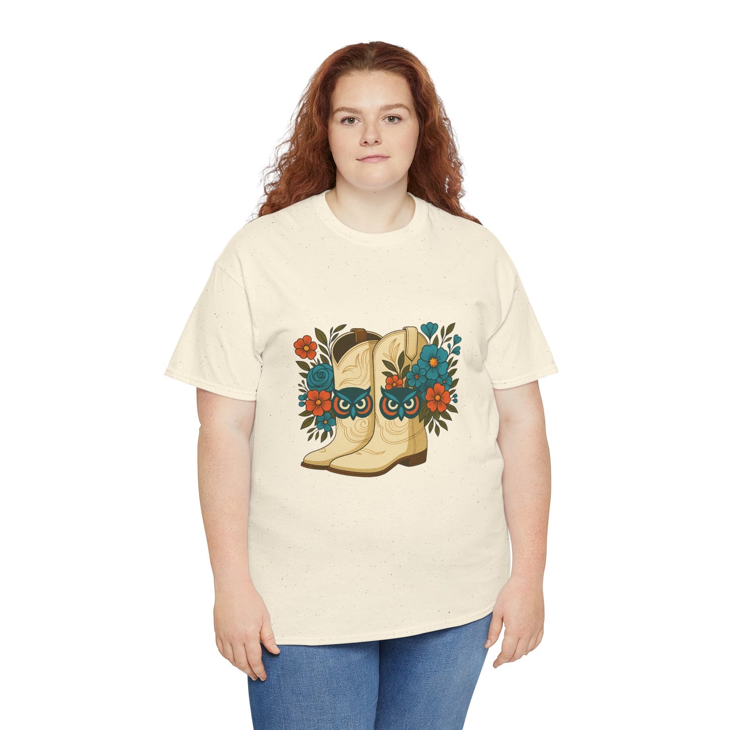 Floral Cowboy Boots Tee, Perfect for Country Music Lovers, Western Style Gift, Casual Outfit, Boho Fashion, Farmhouse Decor