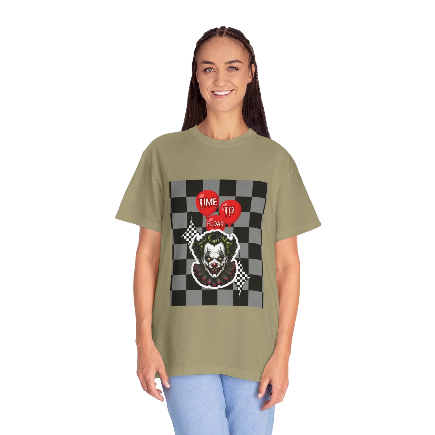 Creepy Clown Graphic T-Shirt, Halloween Costume Tee, Unisex Horror Shirt, Fun Gift for Fans, Graphic Novelty Wear, Casual Outfit
