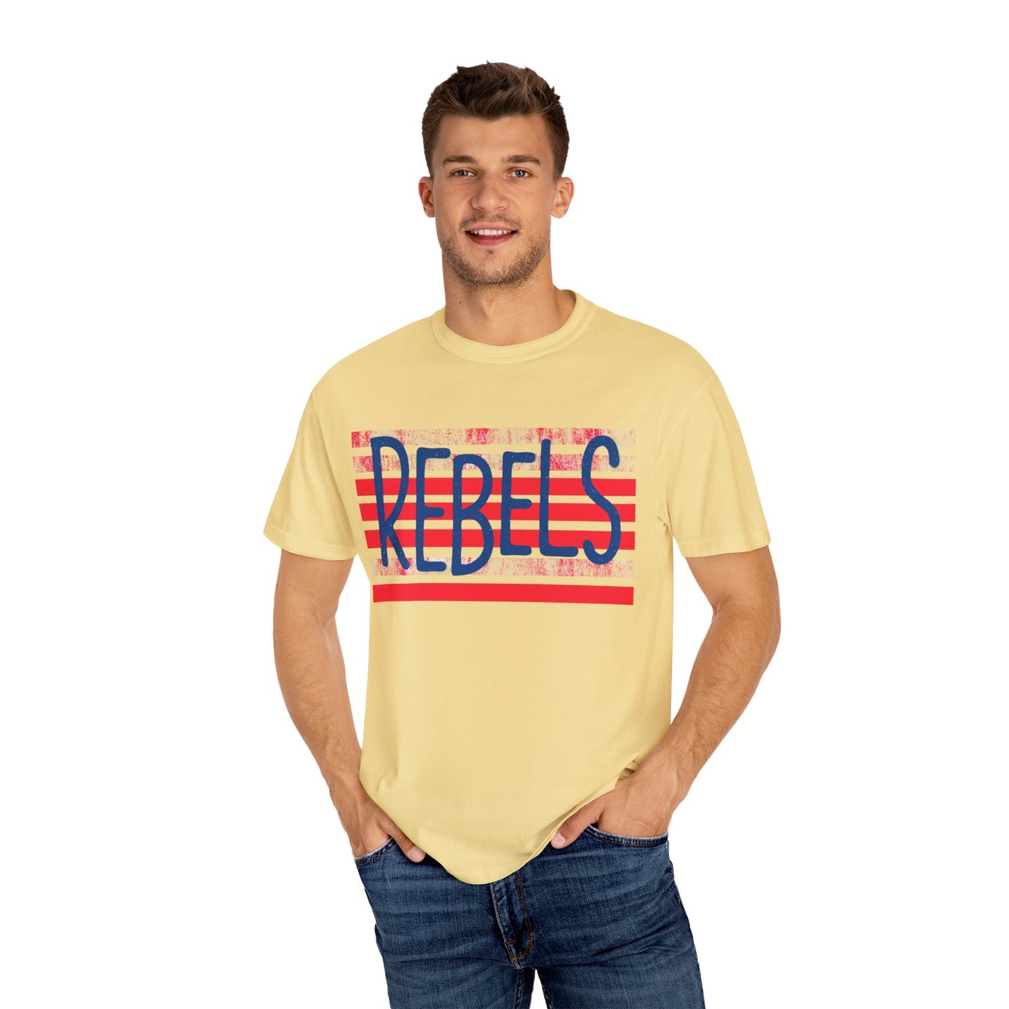 Rebels T-Shirt, Vintage Style Tee, Unisex Graphic Shirt, Summer Fashion, Independence Day Apparel, Football Game Day, Hotty Toddy