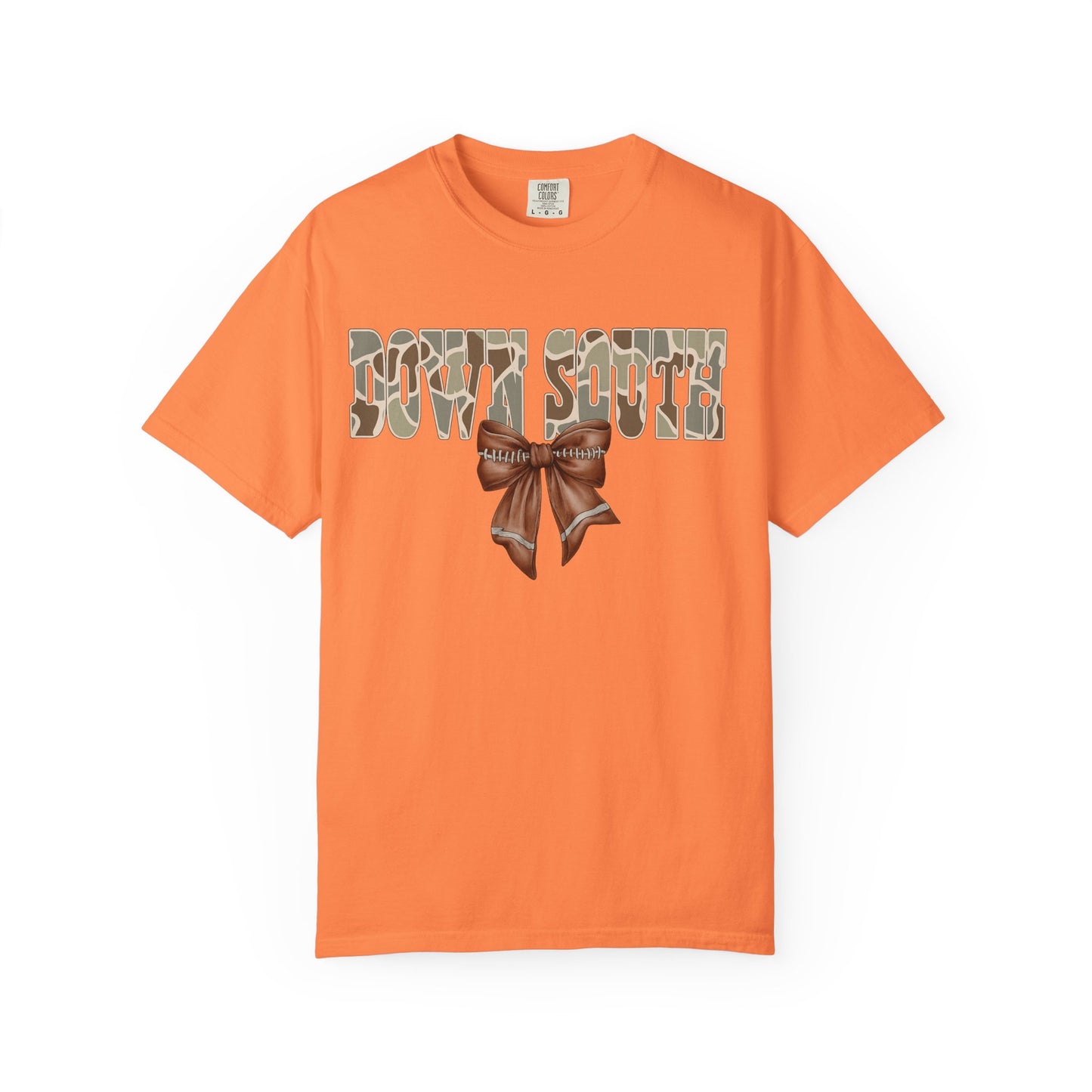 Camo Bow Graphic Tee - Trendy Apparel for Casual Outings and Birthdays
