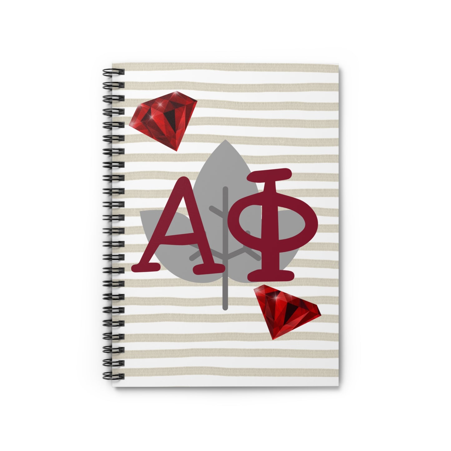 Alpha Phi Chic Monogrammed Spiral Notebook, Perfect for Students, Journaling, Organization, Gifts, Alpha Phi Sorority Decor