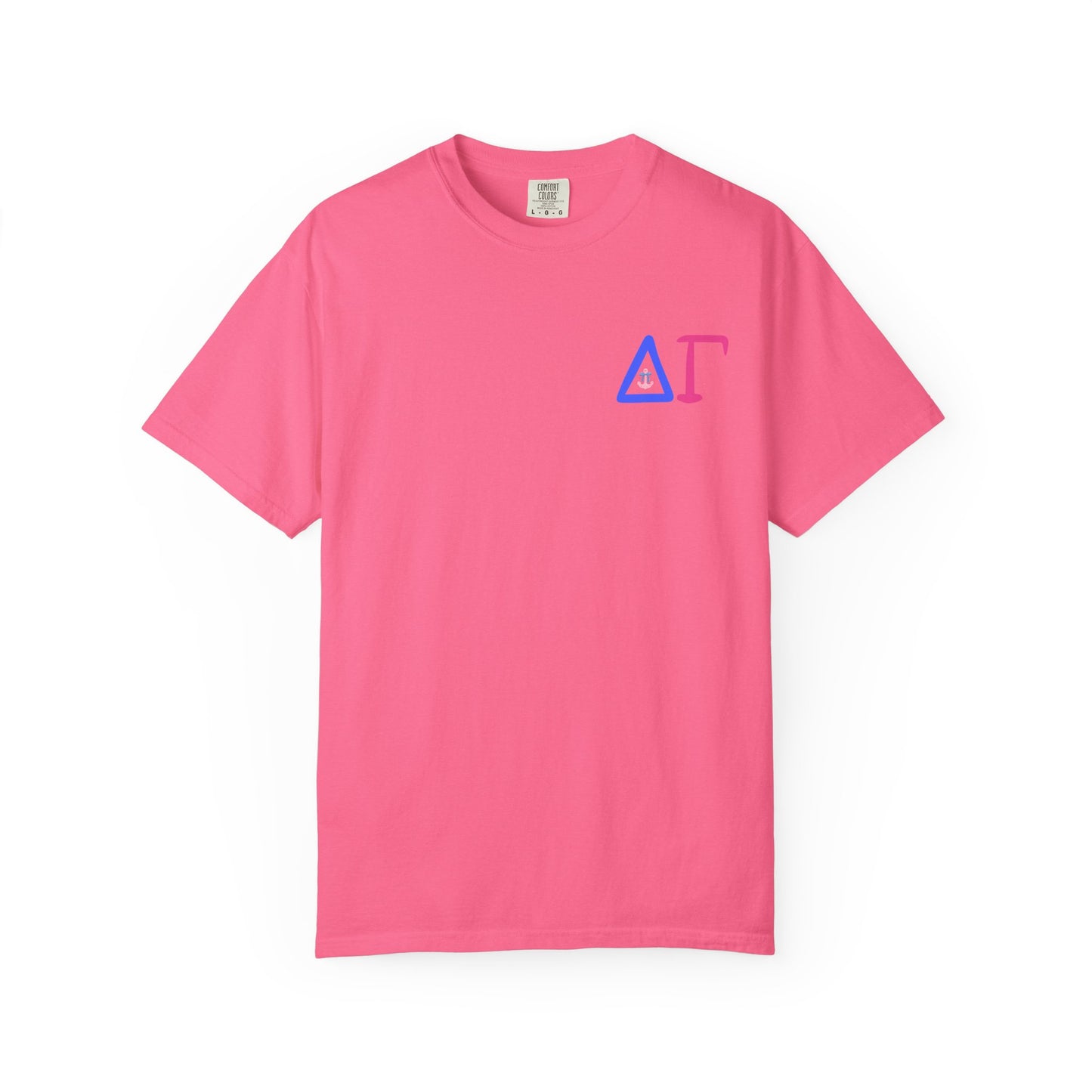 Delta Gamma Unisex Garment-Dyed T-Shirt, Sorority Pride Shirt, Nautical Design Tee, Perfect for Recruitment and Celebrations, Gift Idea