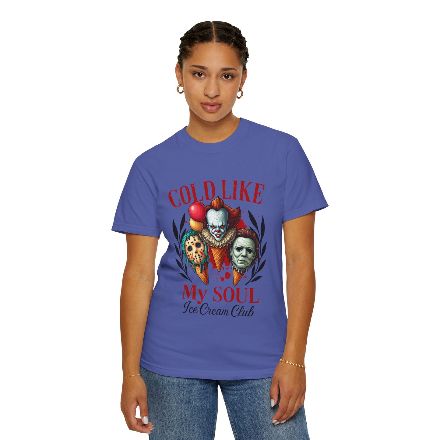 Chilling Soul T-Shirt, Vintage Horror Tee, Unisex Graphic Shirt, Ice Cream Lovers Gift, Fun Movie Merch