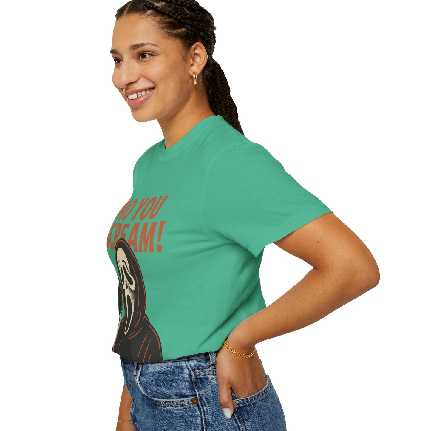 Unisex Horror-Themed T-shirt | Fun Scream Design for Halloween, Costume Parties, Movie Nights, Gift for Horror Fans