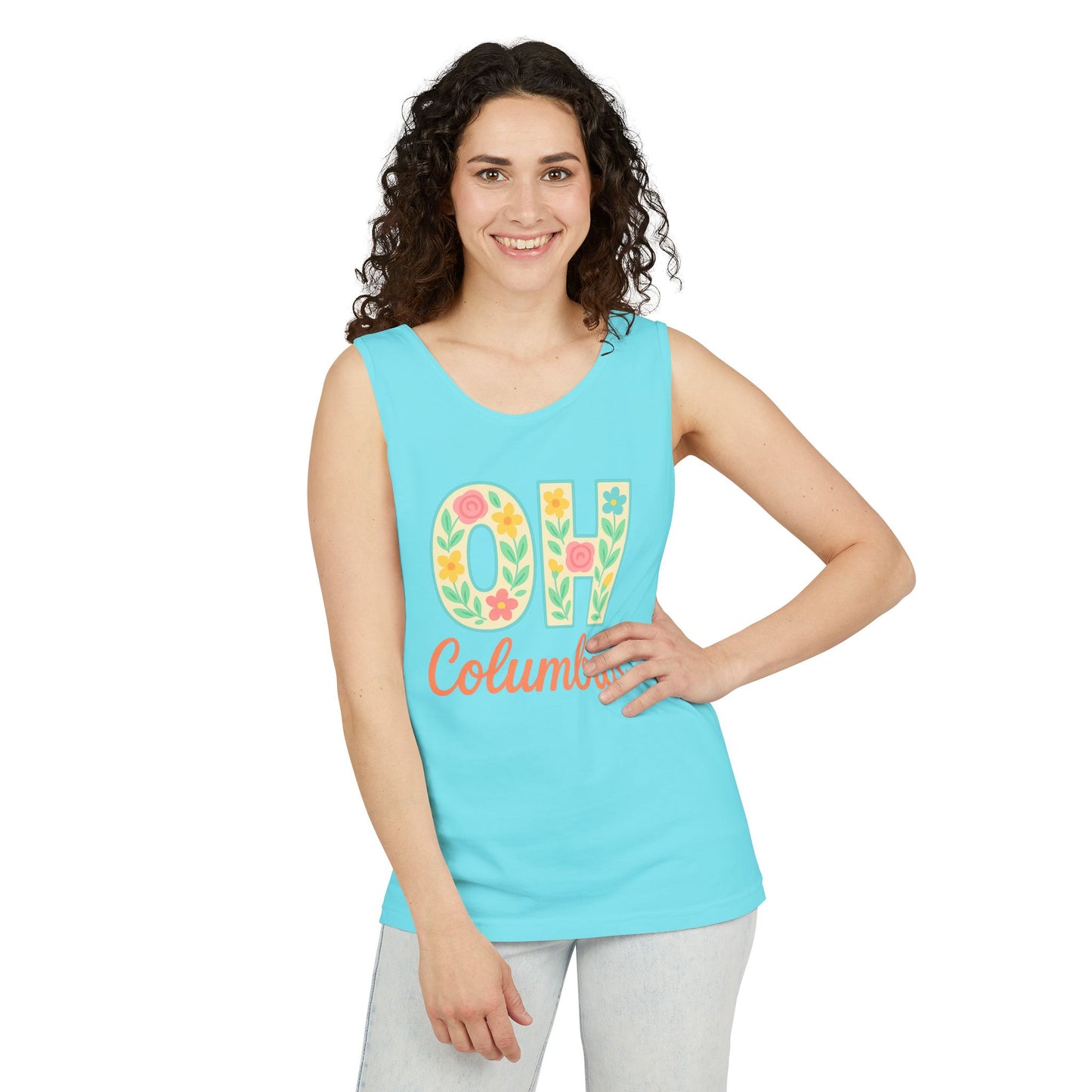 Ohio Spirit Unisex Garment-Dyed Tank Top, College Sports, Casual Wear, Gift for Graduates, Team Pride, Comfort Colors, Graduation Gift, Go Bucks