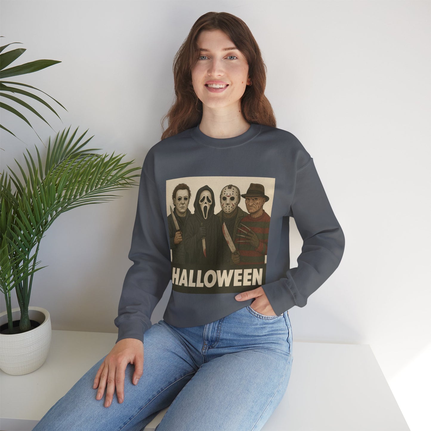 Spooky Movie Crewneck Sweatshirt - Halloween Horror Apparel