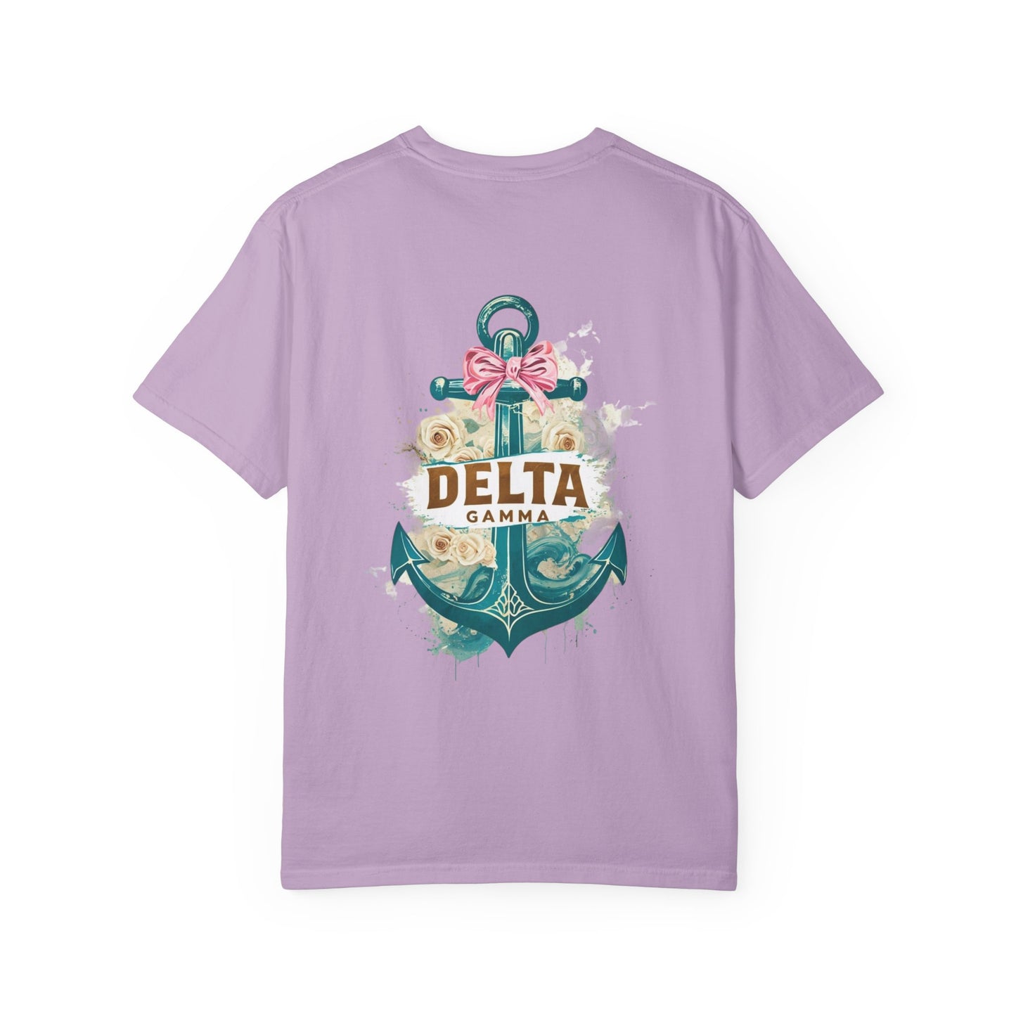 Delta Gamma Unisex Garment-Dyed T-Shirt, Sorority Pride Shirt, Nautical Design Tee, Perfect for Recruitment and Celebrations, Gift Idea